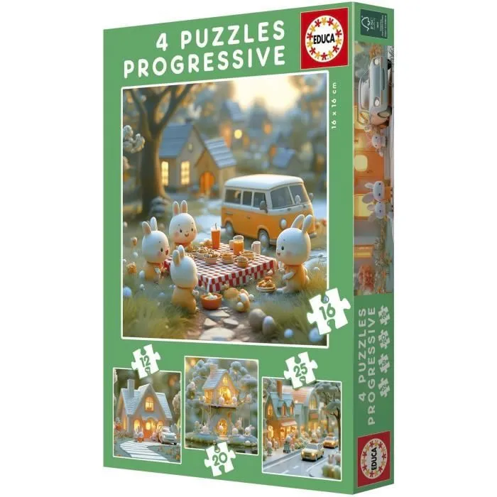 Educa Puzzle Ciudad de Conejitos de 12 a 25 piezas