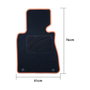 OCC Design Alfombra a Medida BMW E65 Serie 7 Corto (2001-2008) 5 Piezas con Ribete Amarillo