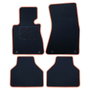 OCC Design Alfombra a Medida BMW E65 Serie 7 Corto (2001-2008) 5 Piezas con Ribete Amarillo