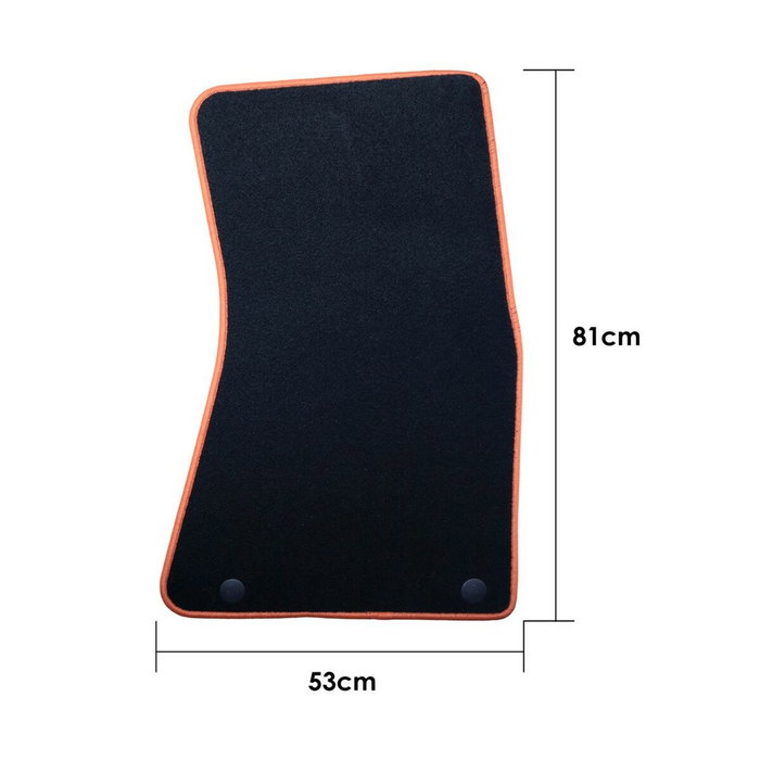 OCC Design Alfombra a Medida BMW E65 Serie 7 Corto (2001-2008) 5 Piezas con Ribete Amarillo