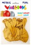 VIVALLOONS Globos Metalizados Oro de 15 Unidades
