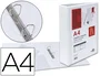 Liderpapel Carpeta Canguro 2 Anillas Mixtas 40mm A4 Plástico Blanco