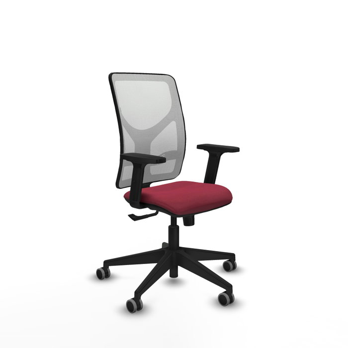 PIQUERAS Y CRESPO Silla de oficina Motilla con Mecanismo Sincro, Granate y Blanco PIQUERAS Y CRESPO Silla de oficina Motilla con Mecanismo Sincro, Granate y Blanco