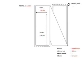 Capture Etiqueta Adhesiva Blanca Permanente, 105 x 220 mm, Plegado en Abanico, 2000 Unidades por Caja, DT