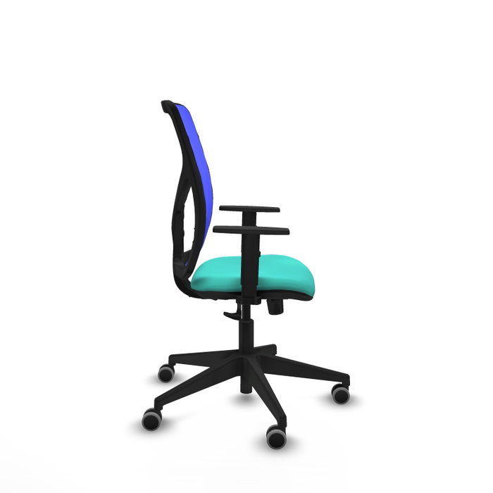 PIQUERAS Y CRESPO Silla de oficina Motilla con mecanismo Sincro, Azul y Turquesa