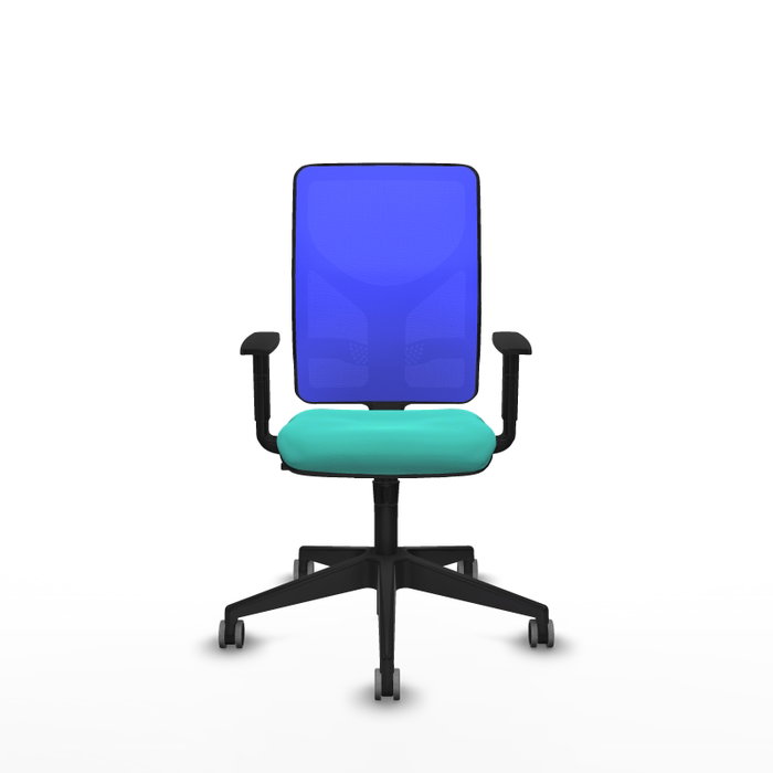 PIQUERAS Y CRESPO Silla de oficina Motilla con mecanismo Sincro, Azul y Turquesa
