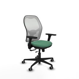PIQUERAS Y CRESPO Silla de oficina Jorquera Verde esmeralda y Blanco