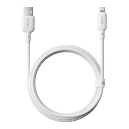 Baseus Silky Series Cable USB de Carga para iPhone, 2.4A, 2 metros, Color Blanco