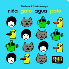 WONDER PONDER NIÑA GATO AGUA PATO