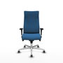 PIQUERAS Y CRESPO Sillón Albacete Azul claro con mecanismo Sincro y base de aluminio