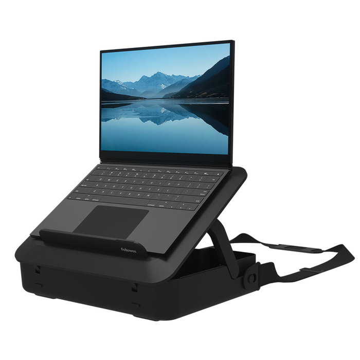 Fellowes Breyta Maletín y Soporte Elevador para Portátiles de hasta 14 Pulgadas - Negro Fellowes Breyta Maletín y Soporte Elevador para Portátiles de hasta 14 Pulgadas - Negro