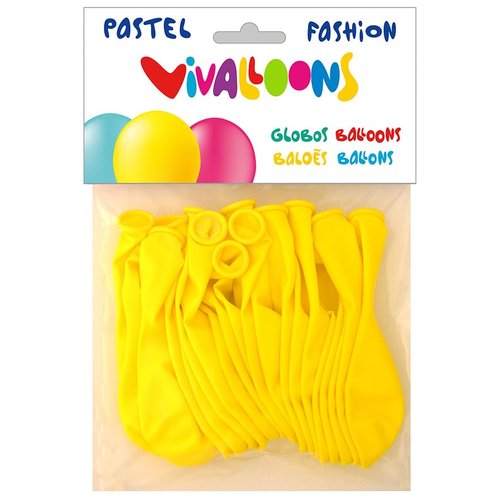VIVALLOONS Globos de Látex Biodegradables Amarillo Pastel VIVALLOONS Globos de Látex Biodegradables Amarillo Pastel