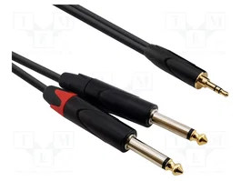 REDS MUSIC Cable Jack 3,5mm a 2x Jack 6,3mm, 10m