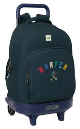 Safta Harper & Neyer Mochila Grande Con Ruedas Compact Extraíble Escolar 33cm 33L Fabricado en España