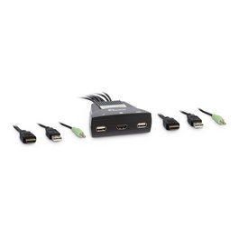 Inter-Tech KVM Switch LS-21HA HDMI, 2 Puertos