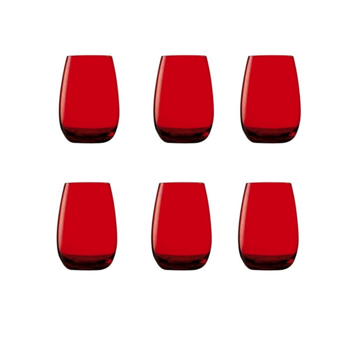 Summa Vaso Andia Rojo 47 cl - 120 mm Alto, Borde Fino, Diámetro 87 mm, Cristalería (Set de 6) Summa Vaso Andia Rojo 47 cl - 120 mm Alto, Borde Fino, Diámetro 87 mm, Cristalería (Set de 6)