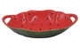 DKD Home Decor Bol de Gres Sandía Verde y Rojo Fruits 24 30x19,5x7,5 cm