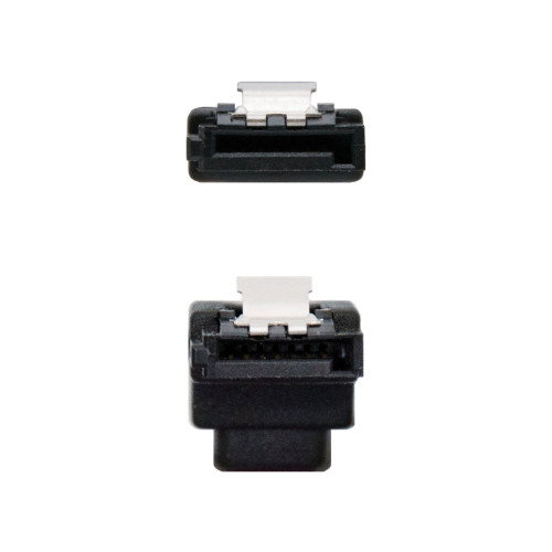 Nanocable Cable SATA Datos Acodado con Anclajes 0,5m Rojo