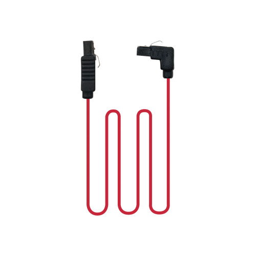Nanocable Cable SATA Datos Acodado con Anclajes 0,5m Rojo