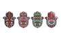 DKD Home Decor Salvamanteles Hamsa de Dolomite 18x22,5x0,8 cm Surtido Rosa y Azul