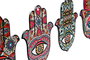 DKD Home Decor Salvamanteles Hamsa de Dolomite 18x22,5x0,8 cm Surtido Rosa y Azul
