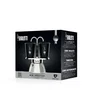 Bialetti Juego de cafetera italiana Mini inducción 100 ml con 2 tazas - Acero inoxidable / Negro