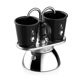 Bialetti Mini Express Induction 100 ml + 2 tazas negras