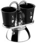 Bialetti Mini Express Induction con 2 tazas, Negro/Plata