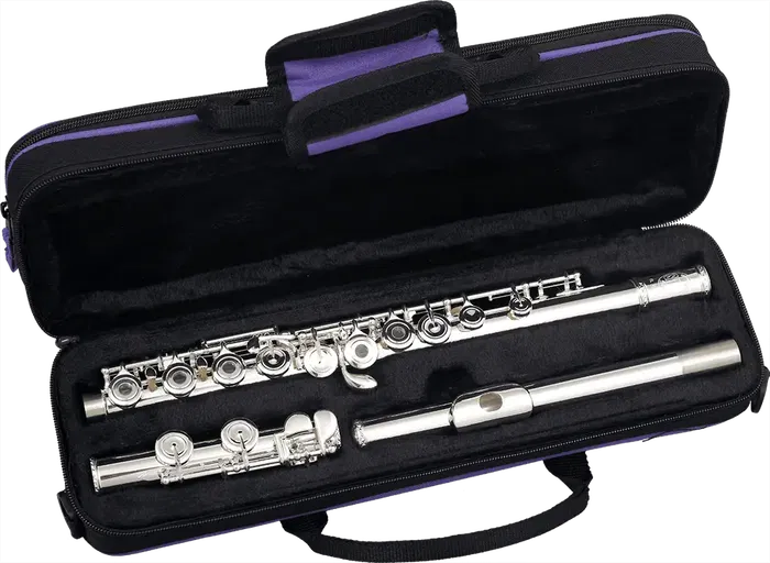 SML Flauta Travessera FL400RE Mecanismo de Mi Sol No Alineado Plata Níquel Llaves Abiertas Tonalidad Do