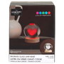 The Concept Factory Lámpara Bola de Vidrio con Efecto 3D y Base de Madera