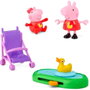 Hasbro Peppa y Evie Van al Parque Set de Figuras Peppa Pig Juguete con Accesorios y Carrito G0528