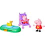 Hasbro Peppa y Evie Van al Parque Set de Figuras Peppa Pig Juguete con Accesorios y Carrito G0528