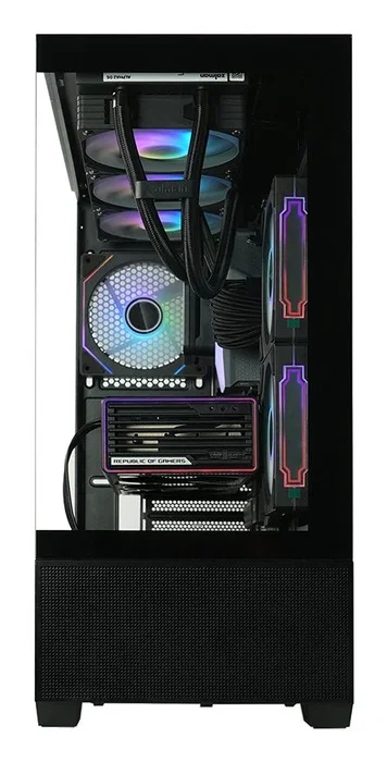 Zalman Chronix Black Caja PC Midi Tower ATX Negro con Panel de Vidrio Templado, Ventiladores ARGB 3x120mm, Puerto USB 3.2 Gen 2 Type-C y Soporte para Radiadores de hasta 360mm