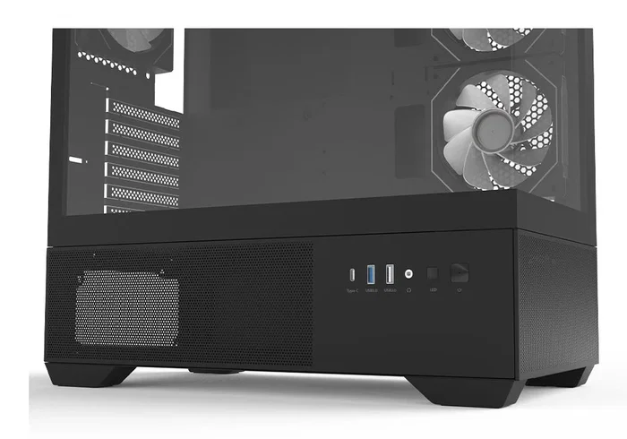 Zalman Chronix Black Caja PC Midi Tower ATX Negro con Panel de Vidrio Templado, Ventiladores ARGB 3x120mm, Puerto USB 3.2 Gen 2 Type-C y Soporte para Radiadores de hasta 360mm
