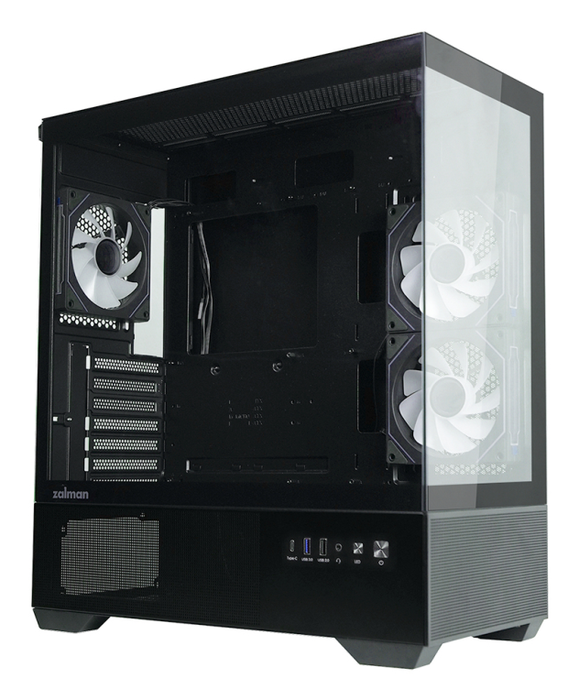 Zalman CHRONIX BLACK Caja PC Midi Tower Negra con Panel de Vidrio Templado