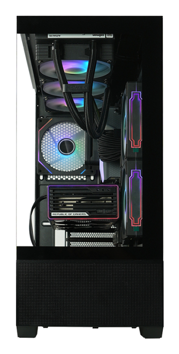 Zalman CHRONIX BLACK Caja PC Midi Tower Negra con Panel de Vidrio Templado