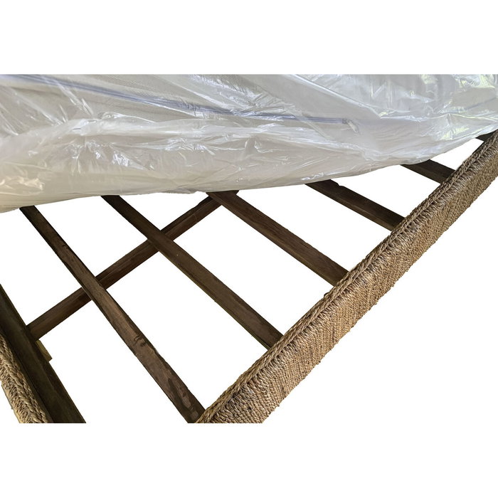 DKD Home Decor Cama de Fibra de Banana y Teca 209x188x198 DKD Home Decor Cama de Fibra de Banana y Teca 209x188x198