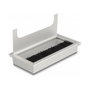 DeLOCK Pasacables para montaje en mesa con cepillo 160 x 80 x 28 mm plata