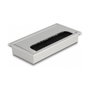 DeLOCK Pasacables para montaje en mesa con cepillo 160 x 80 x 28 mm plata