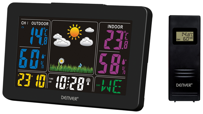 Denver WS-540 Black Estación Meteorológica Digital Negro AC/Batería