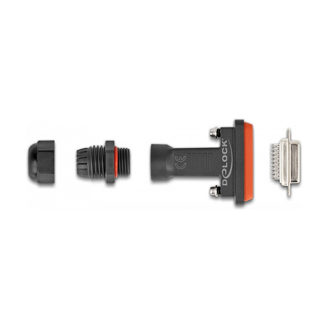 DeLOCK Conector D-Sub HD 26 pines hembra con carcasa IP67, 87809 DeLOCK Conector D-Sub HD 26 pines hembra con carcasa IP67, 87809