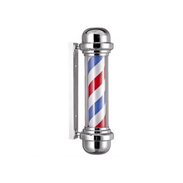Bifull Barber Pole LYS, Señal Rotatoria Tradicional para Barbería, Luz LED, 100x23x31cm, 220-240V
