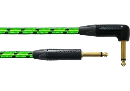 Cordial Cable de Instrumento Jack-Jack Acodado Verde UV 6M