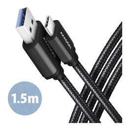 Axagon BUCM3-AM15AB Cable USB-C a USB-A, 1,5m, USB 3.2 Gen 1, negro