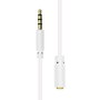 ProXtend Cable de Extensión Slim Mini-Jack de 4 Pines Blanco 2M
