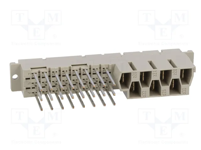HARTING Conector DIN 41612 Hembra Recto de 31 Pines (7+24) de Datos/Potencia HARTING Conector DIN 41612 Hembra Recto de 31 Pines (7+24) de Datos/Potencia