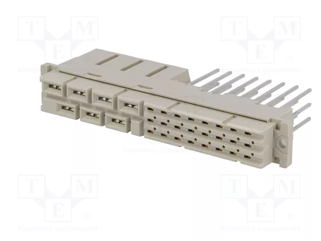 HARTING Conector DIN 41612 Hembra Recto de 31 Pines (7+24) de Datos/Potencia HARTING Conector DIN 41612 Hembra Recto de 31 Pines (7+24) de Datos/Potencia