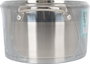 Inde Hermes Cacerola de Acero Inoxidable con Tapa 22 cm (4L) - Pack de 4 Unidades