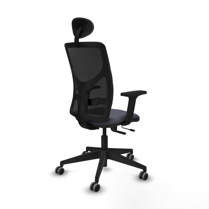 PIQUERAS Y CRESPO Silla de oficina Motilla con mecanismo Sincro/Traslack Gris oscuro y Negro