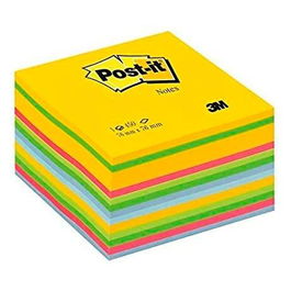 Post-It Cubo Notas Adhesivas Colores Ultra 450 Hojas 76x76